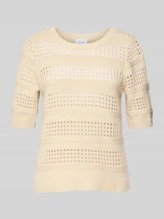 Sweter z dzianiny z rękawem o dł. 1/2 model ‘ELINJA’ - Swetry damskie Sweter z dzianiny z rękawem o dł. 1/2 model ‘ELINJA’ - Swetry damskie - miniaturka - grafika 1