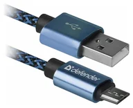 Kable USB - Defender USB AM-MICRO BM 1.0m 2.1A Niebieski - miniaturka - grafika 1