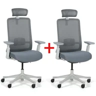 Fotele i krzesła biurowe - Krzesło biurowe MARRY 1+1 GRATIS, szare - miniaturka - grafika 1