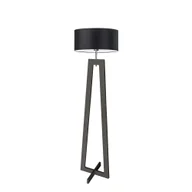 Lampy stojące - Czarna lampa podłogowa drewniana BALI - miniaturka - grafika 1