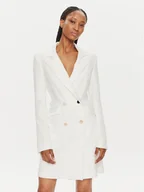 Sukienki - Fracomina Sukienka koktajlowa FQ24SD1008W42901 Biały Slim Fit - miniaturka - grafika 1