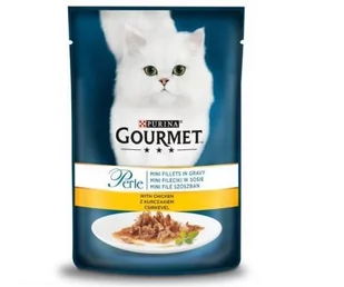 Purina Gourmet Perle mini fileciki mokra karma dla kota z kurczakiem w sosie 85g - Mokra karma dla kotów - miniaturka - grafika 1