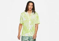 Koszulki męskie - Nike Air Jordan Flight Printed Short Sleeve Button Down Limelight - miniaturka - grafika 1