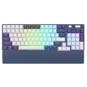 Klawiatury - Royal Kludge RK96 RGB brown switch niebieska - miniaturka - grafika 1