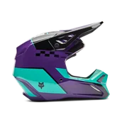 Kaski motocyklowe - Kask Cross FOX V1 Collect WinogronowyXL - miniaturka - grafika 1