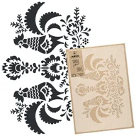 Szablony malarskie - Nakleo szablon malarski wielokrotny // ORNAMENT ŁOWICKI - KOGUTY - MEDIUM (45x65cm) SZA-SIN-092_M - miniaturka - grafika 1