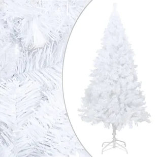 vidaXL Sztuczna choinka o grubych gałązkach, biała, 240 cm, PVC - Choinki - miniaturka - grafika 1