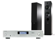 Zestawy stereo - Rotel A11 Tribute (srebrny) + Tesi 5 (czarny) - miniaturka - grafika 1
