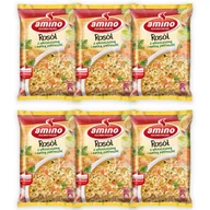 Dania dla dzieci - Amino Zupa błyskawiczna rosół z włoszczyzną i natką pietruszki 59 g x 6 sztuk - miniaturka - grafika 1