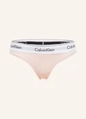 Majtki damskie - Calvin Klein Stringi Modern Cotton beige - miniaturka - grafika 1