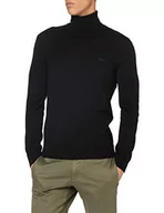 Swetry męskie - Lacoste sweter męski, Noir, L - miniaturka - grafika 1