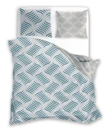 Pościel - Pościel 160x200 Pure fale szara turkusowa Faro - miniaturka - grafika 1