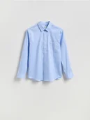 Koszule męskie - Reserved - Bawełniana koszula slim fit - jasnoniebieski - miniaturka - grafika 1