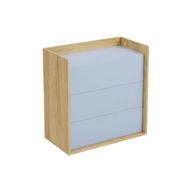 Komody - Komoda 3S Hikora Naturalna / Niebieski Horyzont Mobius Halmar Niebieski Horyzont, Hikoria Naturalna - miniaturka - grafika 1