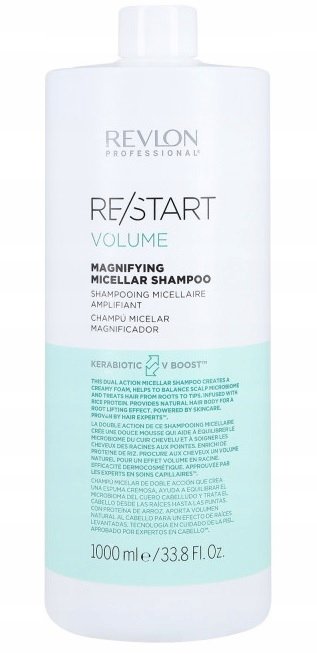 Revlon Restart Volume Szampon do Włosów 1000ml do Włóknistości i Objętości