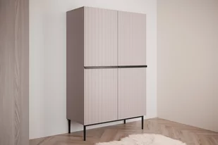 Kredens Nicole - antyczny róż MDF / czarne nóżki - Kredensy - miniaturka - grafika 2