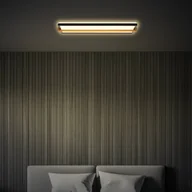 Lampy sufitowe - Briloner Lampa sufitowa LED Remsa, 20x60,5 cm, tworzywo sztuczne, czarna - miniaturka - grafika 1