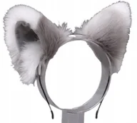 Ozdoby do włosów - KOCIE USZY FUTRZANE OPASKA NA GŁOWĘ COSPLAY ANIME - miniaturka - grafika 1