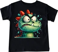 Koszulki dla dziewczynek - Dziecięca koszulka ze smokiem - smok22 - miniaturka - grafika 1