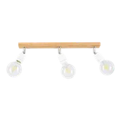 Lampy sufitowe - Britop Porcia Wood lampa sufitowa (spot) 3-punktowa dąb olejowany/biały 8125374 8125374 - miniaturka - grafika 1