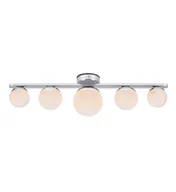 Lampy sufitowe - Markslojd plafon łazienkowy Puro 5L 5xG9 chrom/opal IP44 108066 - miniaturka - grafika 1