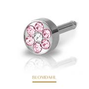 Piercing - Blomdahl - Kolczyk Brilliance Plenary Light Rose/ Crystal 5mm 2szt - miniaturka - grafika 1