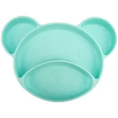 Miseczki i talerzyki dla dzieci - Canpol babies Silikonowy trójdzielny talerzyk z przyssawka CA51/401TUR - miniaturka - grafika 1