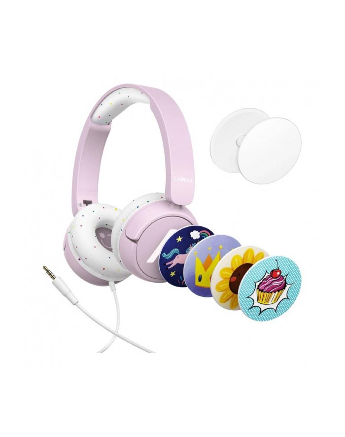 Słuchawki przewodowe LAMAX SoundKid1 Pink 3,5mm BeatBass® LXOHMSOKI01PA