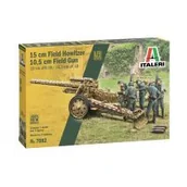 Modele do sklejania - Model plastikowy 15 cm Field Howitzer 10,5 cm Field Gun Italeri - miniaturka - grafika 1