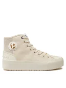 Trampki damskie - Pepe Jeans Trampki PLS31576 Écru - miniaturka - grafika 1