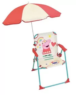 Świnka Peppa Pig Krzesło Krzesełko Parasolem Leżak - Pufy i podnóżki - miniaturka - grafika 1