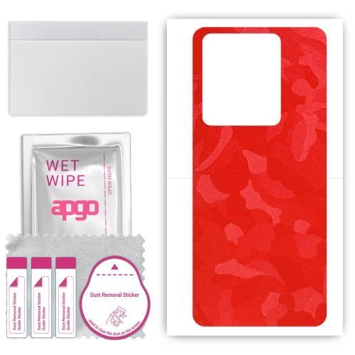 folia naklejka skórka strukturalna na TYŁ do Vivo Y78t - Moro Camo Czerwony - apgo SKINS