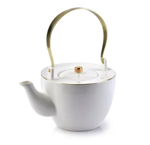 Affek Design CRISTIE MINI Lampion biały marmur biało-złoty - Lampiony i znicze - miniaturka - grafika 2