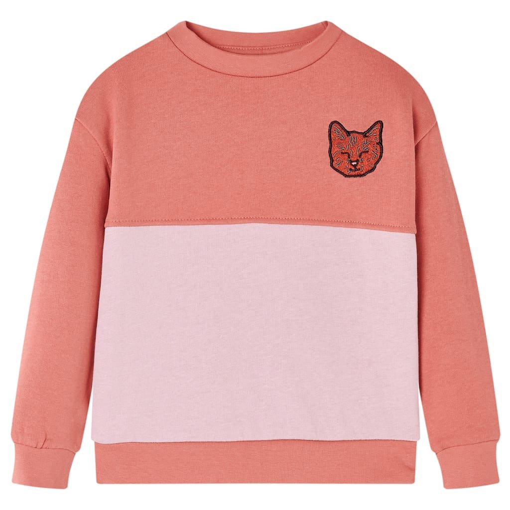 Bluza dziecięca z blokami kolorów, różowa, 116