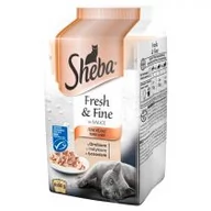 Mokra karma dla kotów - Sheba saszetka 6 x 50 g Fresh & Fine mokra karma dla kotów z drobiem z indykiem z łososiem ) 6x50g - miniaturka - grafika 1