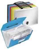 Teczki i skoroszyty - Esselte Teczka harmonijkowa Vivida z rączką żółta 624027 - miniaturka - grafika 1