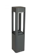 Lampy ogrodowe - Su-Ma Lampa stojąca słupek ogrodowy szary SUMA FAN KWADRAT FKW-500 zewnętrzna na taras ciemny popiel FKW-500 - miniaturka - grafika 1