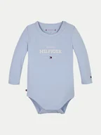 Body dla niemowląt - Tommy Hilfiger Body dziecięce Monotype Logo KN0KN01974 Błękitny - miniaturka - grafika 1