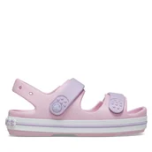 Buty dla dziewczynek - Sandały Crocs Crocband Cruiser Sandal T Kids 209424 Różowy - miniaturka - grafika 1