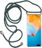 Etui i futerały do telefonów - Etui Huawei Etui na telefon komórkowy z łańcuszkiem Etui na telefon komórkowy Etui na telefon komórkowy z paskiem, do telefonu komórkowego: Huawei P30 Lite New Edition, wybierz pasek: zielono-czarny - miniaturka - grafika 1