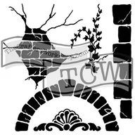 Scrapbooking - Szablon, toskańska ściana, 30,5 cm - miniaturka - grafika 1