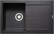 Zlewozmywaki - Pyramis Zlewozmywak granitowy Alazia 79x50 1B1D Karbon 70186412 - miniaturka - grafika 1