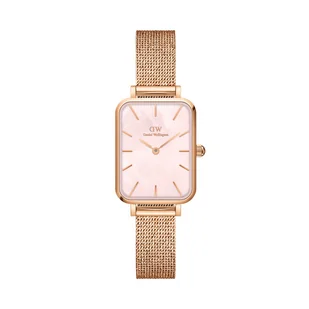 Zegarek Zegarek Daniel Wellington Quadro Pressed DW00100510 Złoty - Zegarki damskie - miniaturka - grafika 1