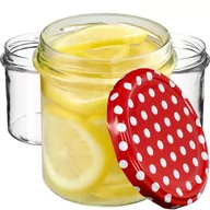Pojemniki kuchenne - Szklane słoiki Avila 350ml 20szt. 82mm + wieczka "Czerwony Groszek" - miniaturka - grafika 1