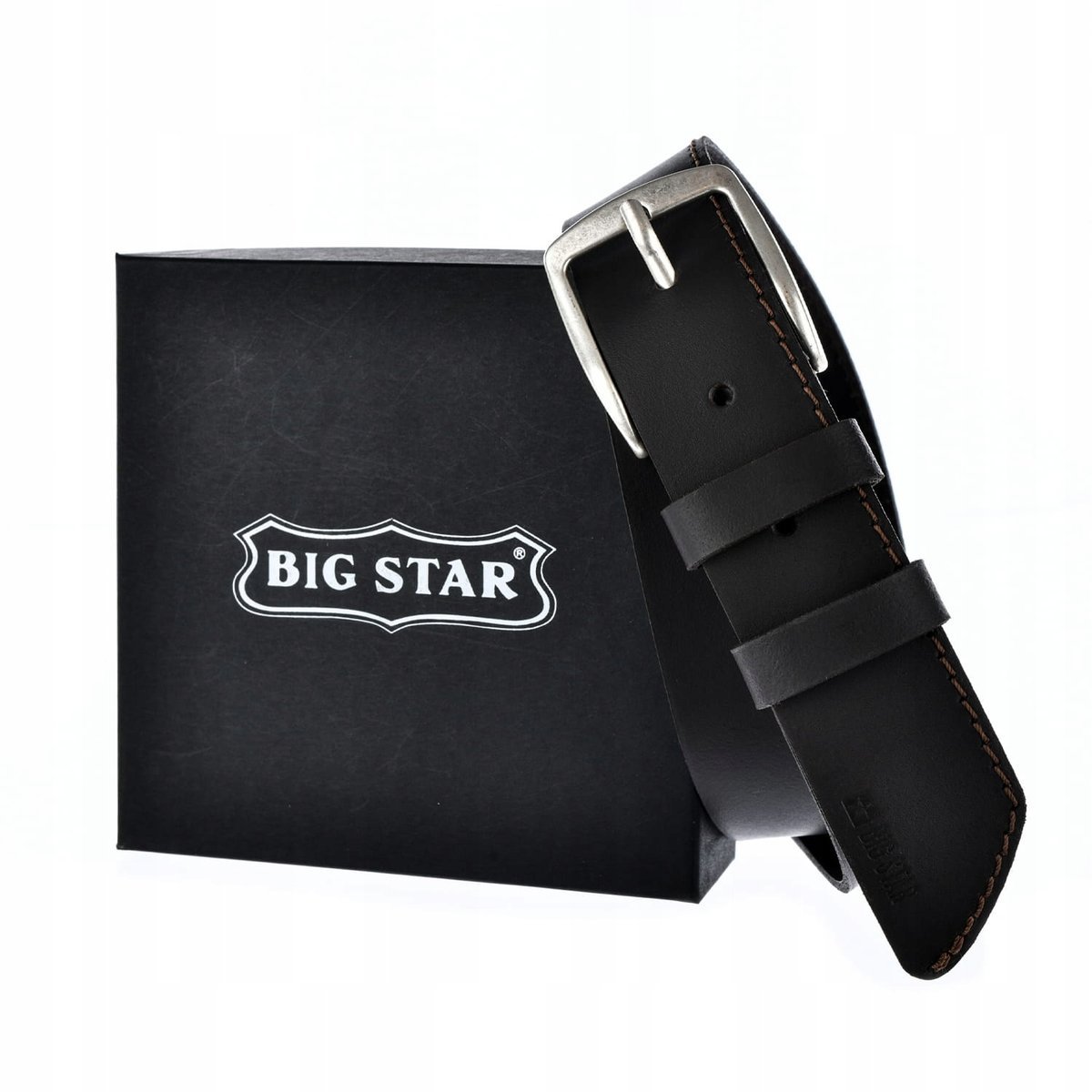 BIG STAR PASEK MĘSKI SKÓRZANY KK675102 CZARNY 95