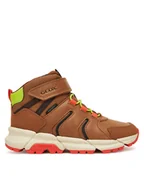 Buty dla chłopców - Geox Trzewiki J Flexyper Plus J56LCC 0FUME C0616 D Brązowy - miniaturka - grafika 1