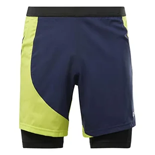 Reebok Męskie szorty do biegania dwa w jednym, Vector Navy, M, Vector Navy, M - Spodenki damskie - miniaturka - grafika 1