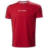 Koszulki męskie - Męska Koszulka z krótkim rękawem HELLY HANSEN CORE T-SHIRT 53532_162 – Czerwony - miniaturka - grafika 1
