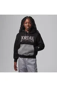 Bluzy dla chłopców - Bluza z kapturem dla dużych dzieci Jordan Fundamentals - Czerń - Nike - miniaturka - grafika 1