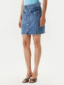 Spódnice - Morgan Spódnica jeansowa 251-JOLAM Niebieski Regular Fit - miniaturka - grafika 1